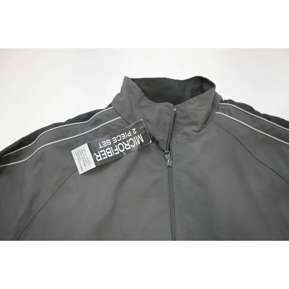 Weatherproof Windbreaker Microfiber Jacket Gray Long Sleeve Mens Size Medium NEW